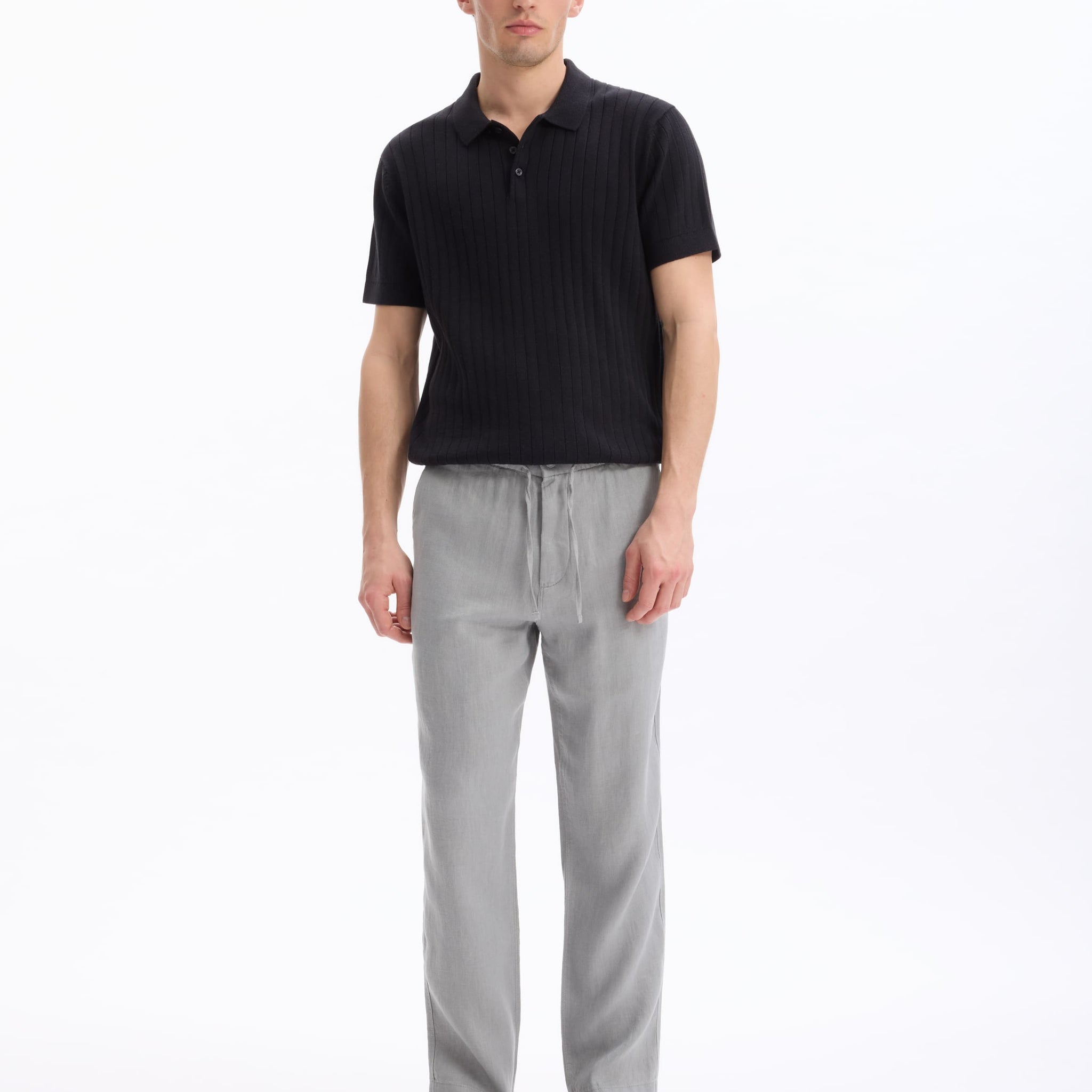 Leribi Black Short Sleeves Polo