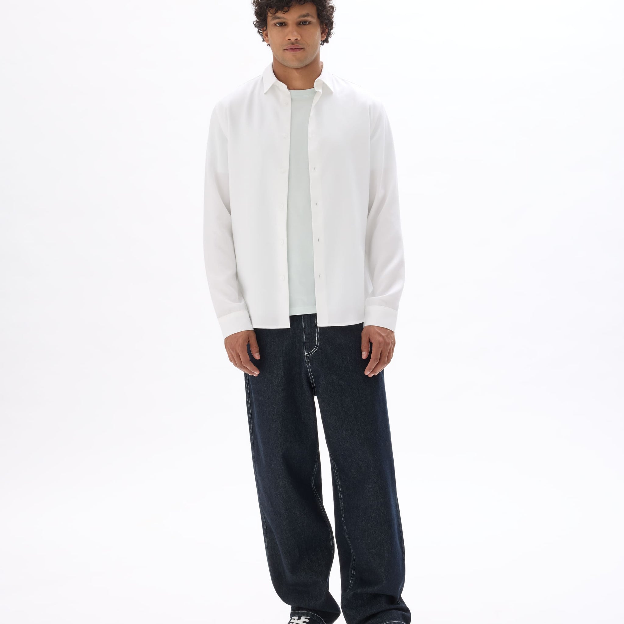 Lalio Optical White Long Sleeves Shirt Celio