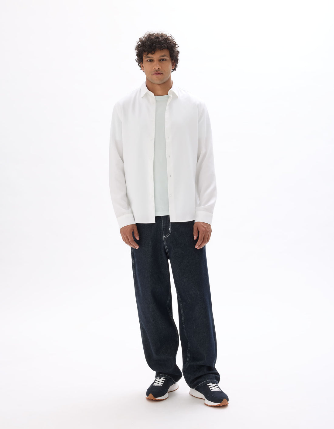 Lalio Optical White Long Sleeves Shirt Celio