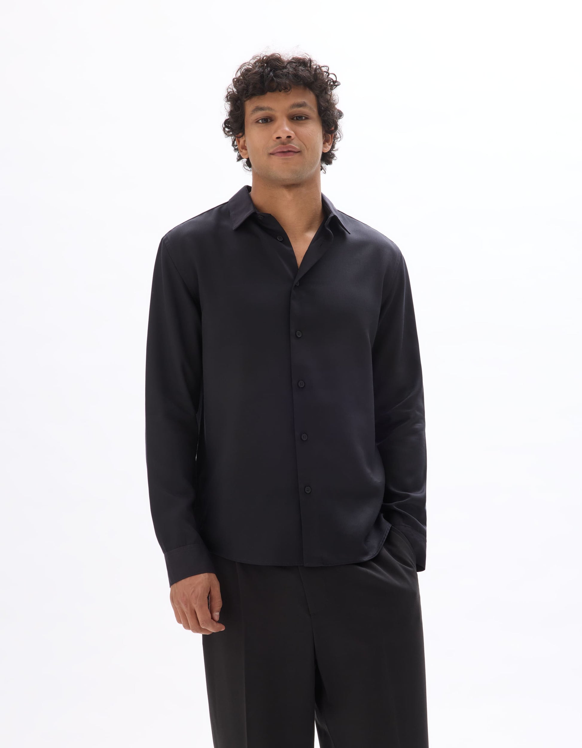 Lalio Black Long Sleeves Shirt Celio