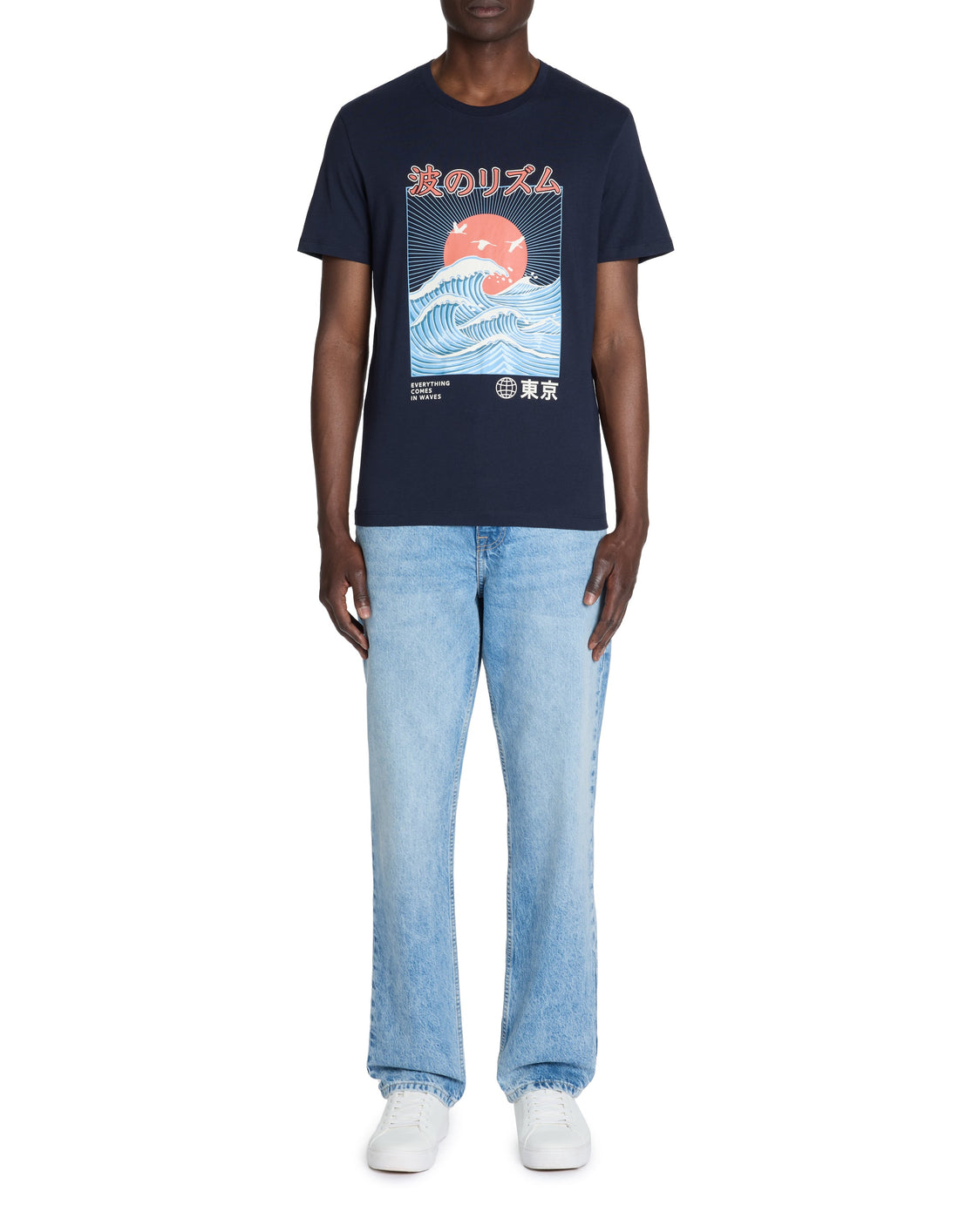 Leasia Navy Short Sleeves Tshirt Celio