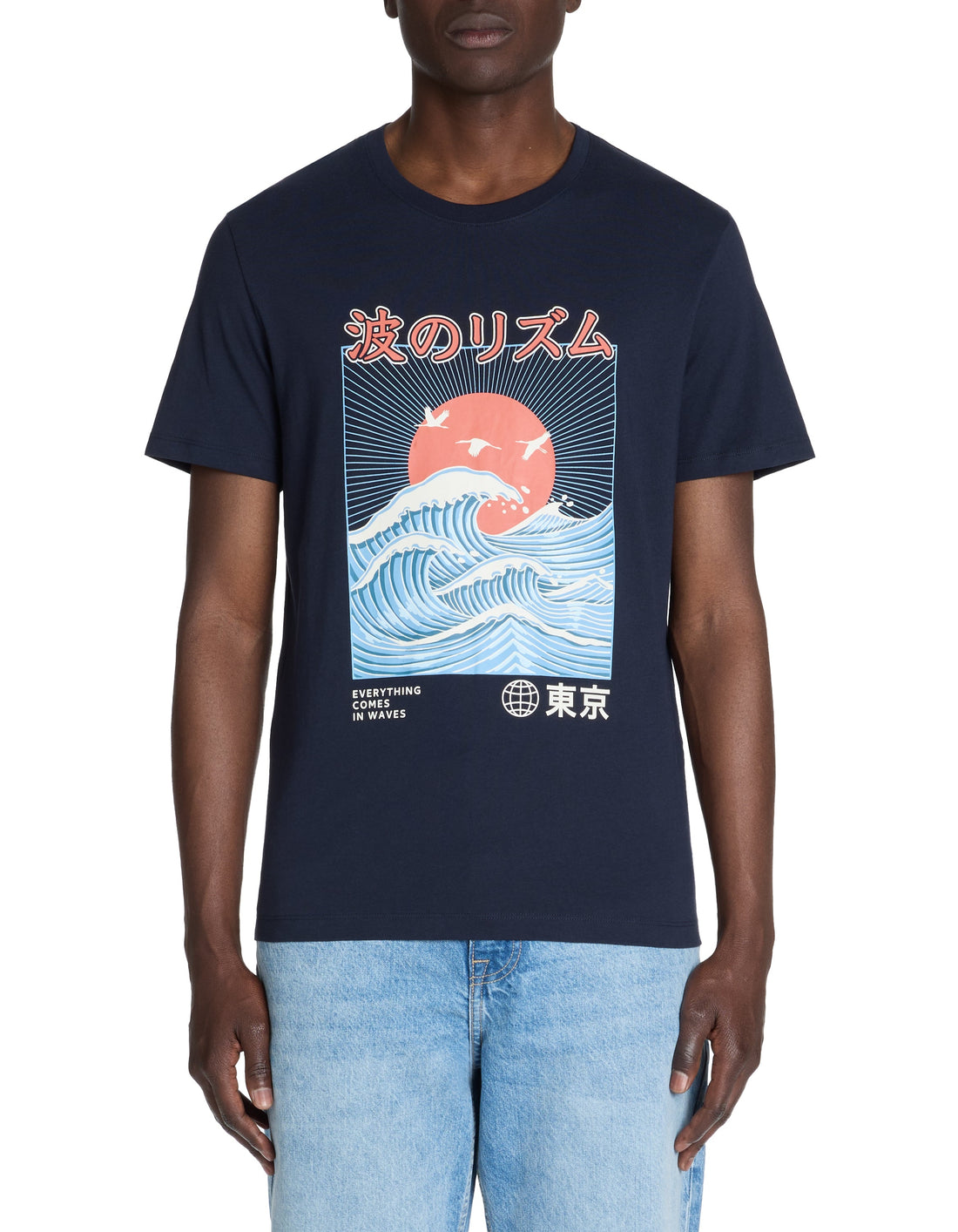 Leasia Navy Short Sleeves Tshirt Celio