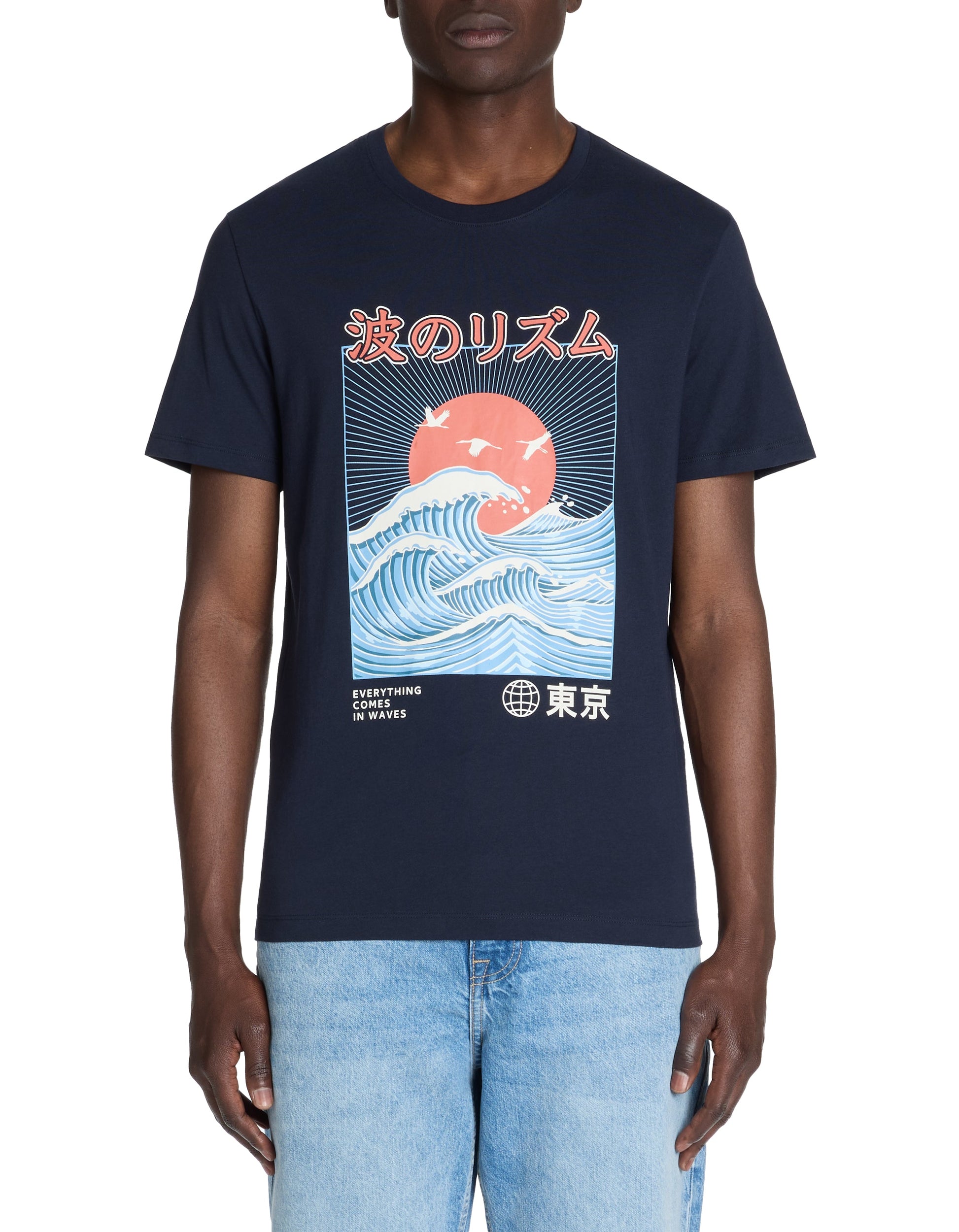 Leasia Navy Short Sleeves Tshirt Celio