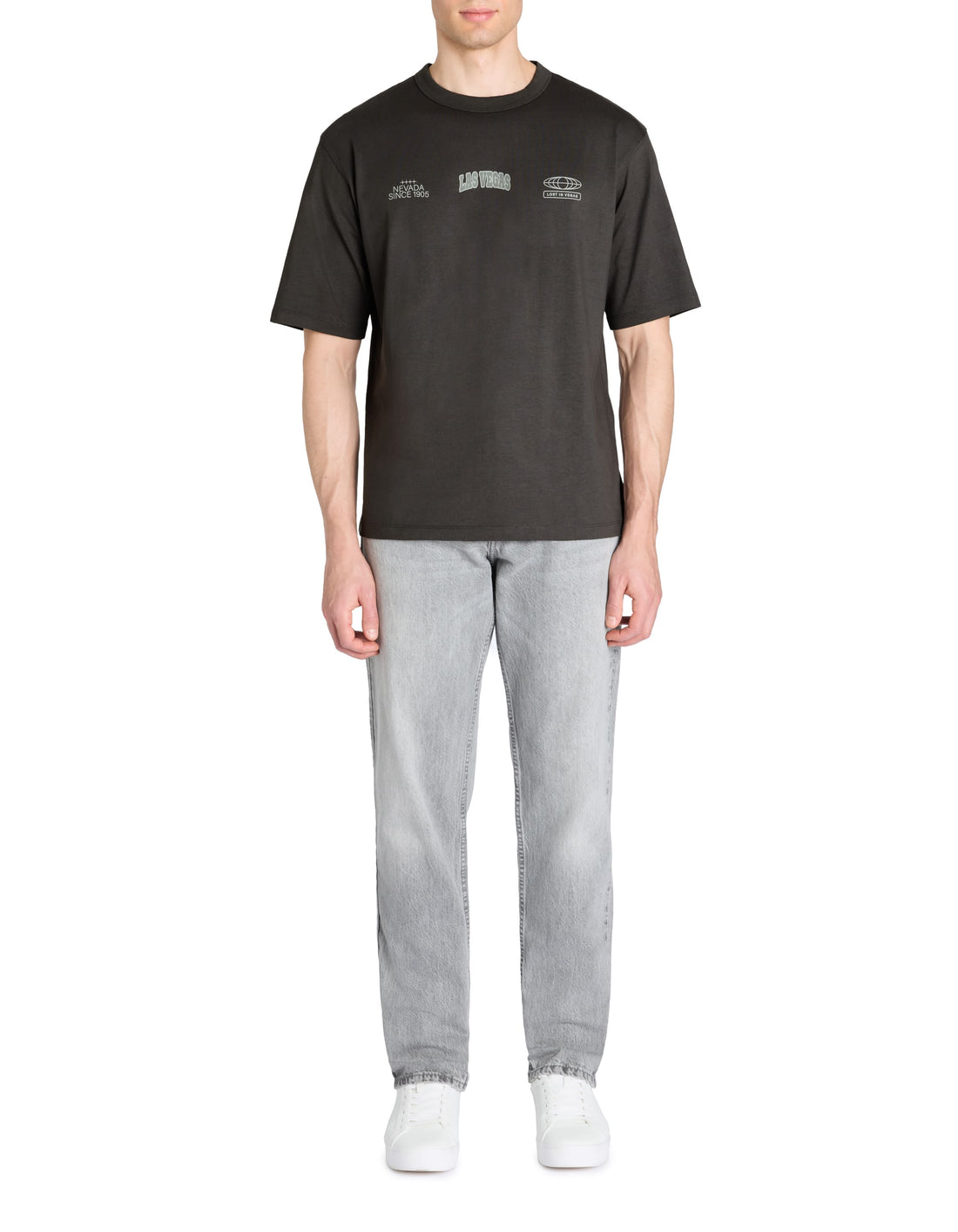 Leworld Faded Black Short Sleeves Tshirt Celio