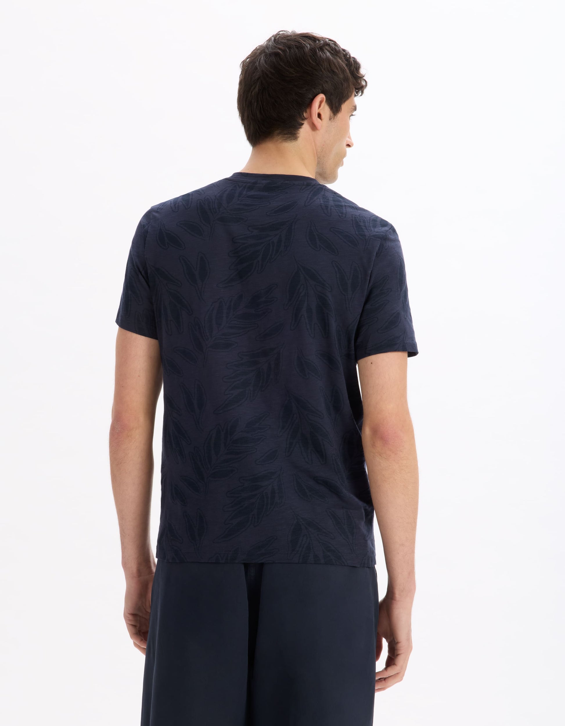 Lenatur Navy Short Sleeves Tshirt Celio
