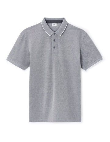 LEOXY Short sleeves Polo-grey blue