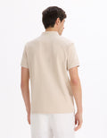 Leoxy Sand Short Sleeves Polo Celio
