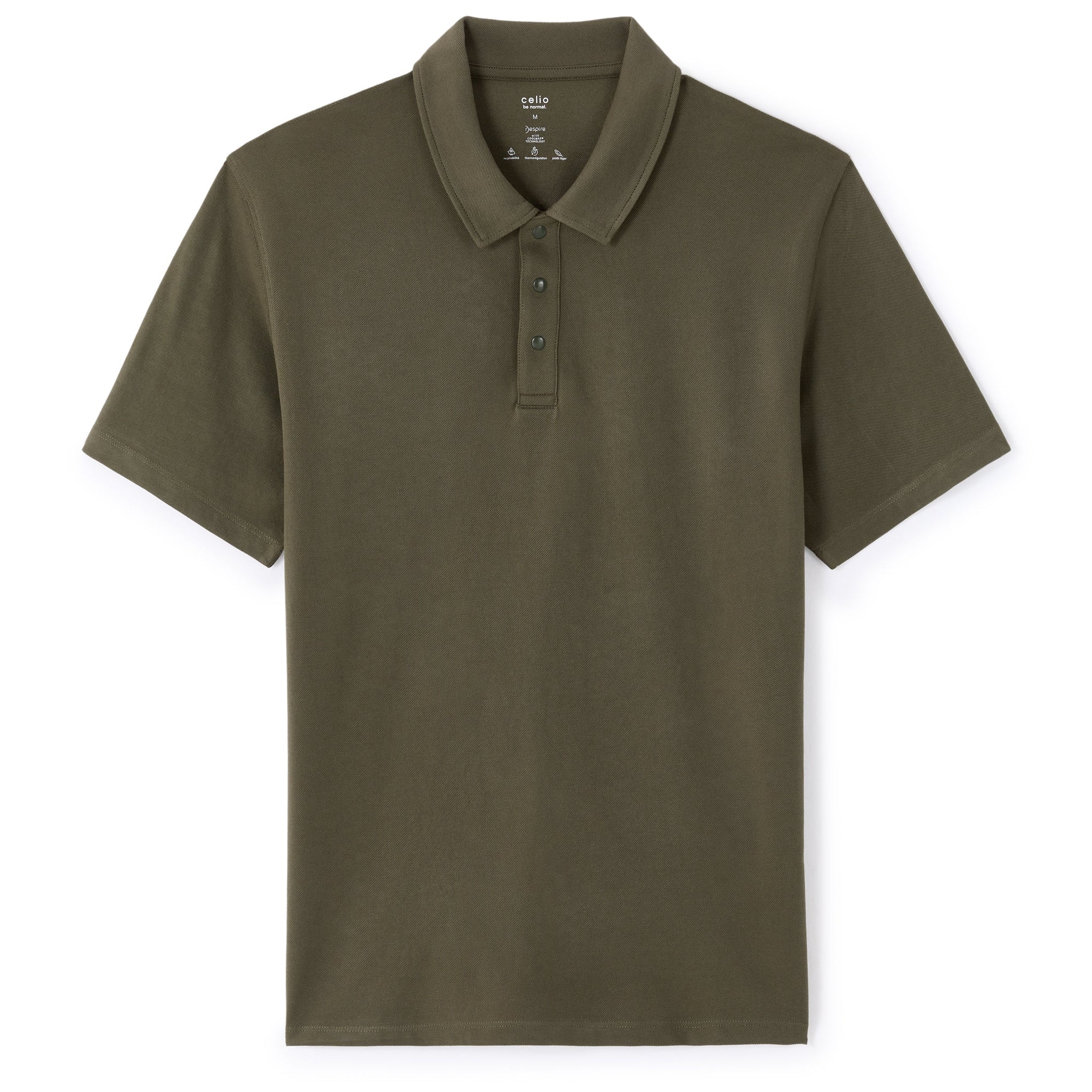 LETERNE Short sleeves Polo-khaki Celio