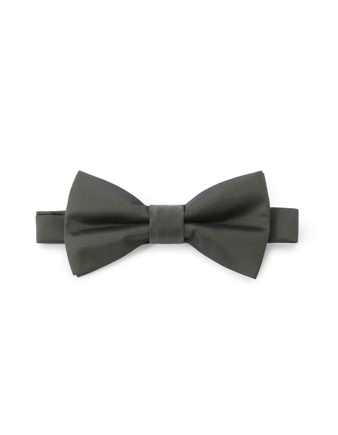 A khaki-colored bow tie on a white background.