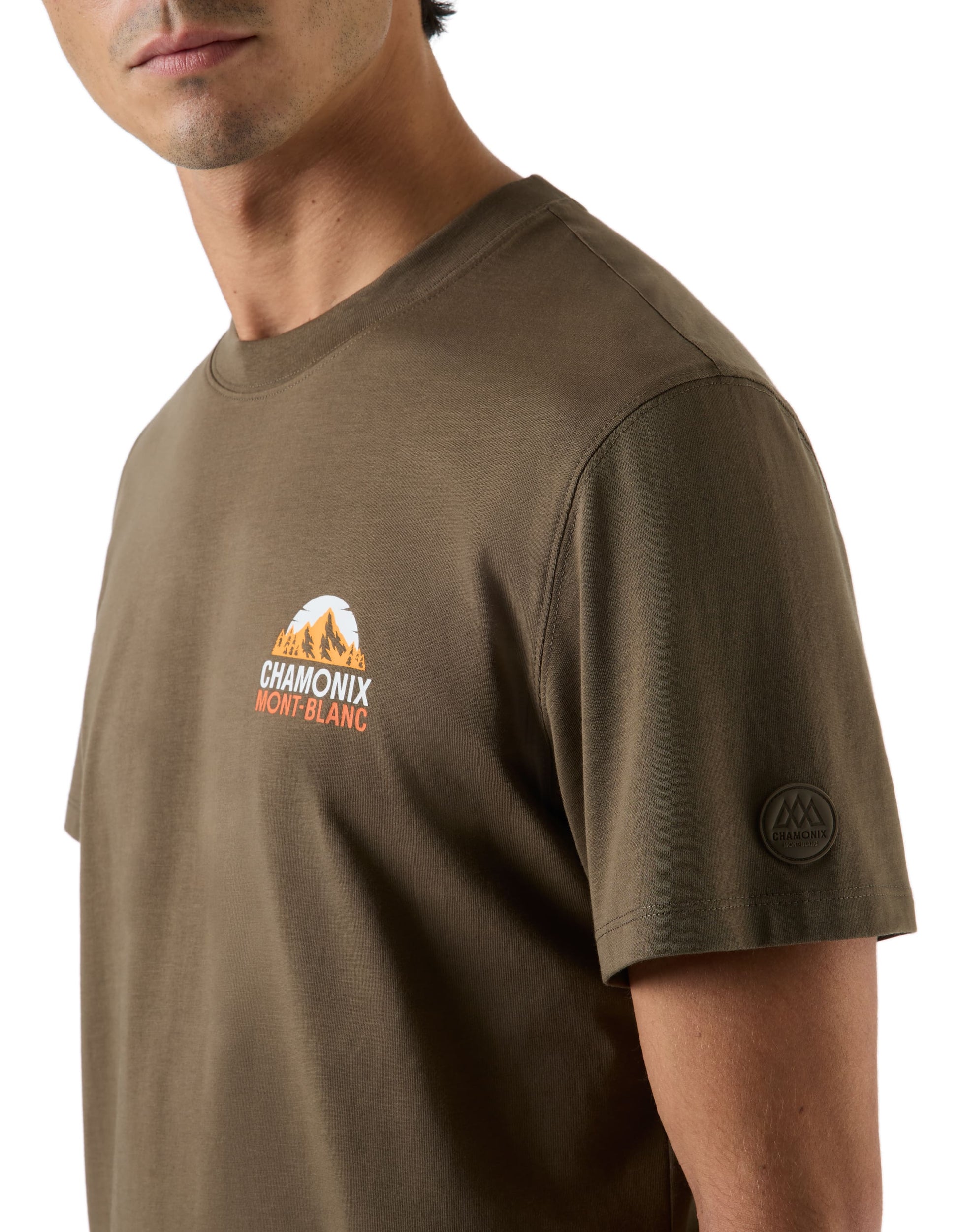 Llecham3 Kaki Grey Tee Shirt Celio