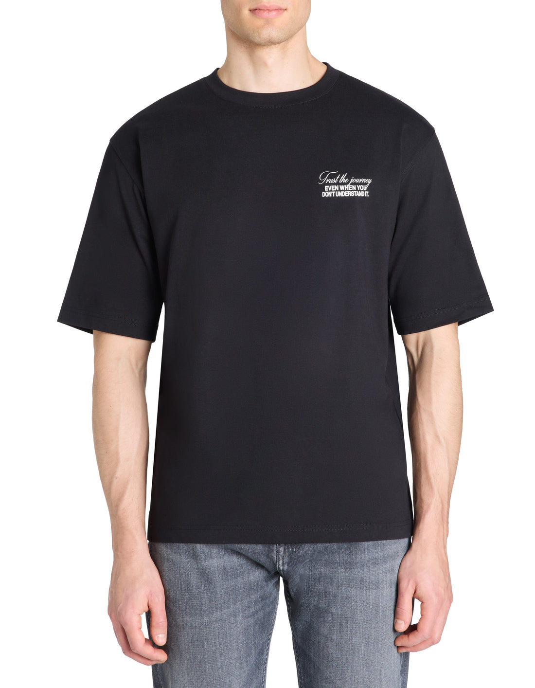 Letrust Black Short Sleeves Tshirt Celio