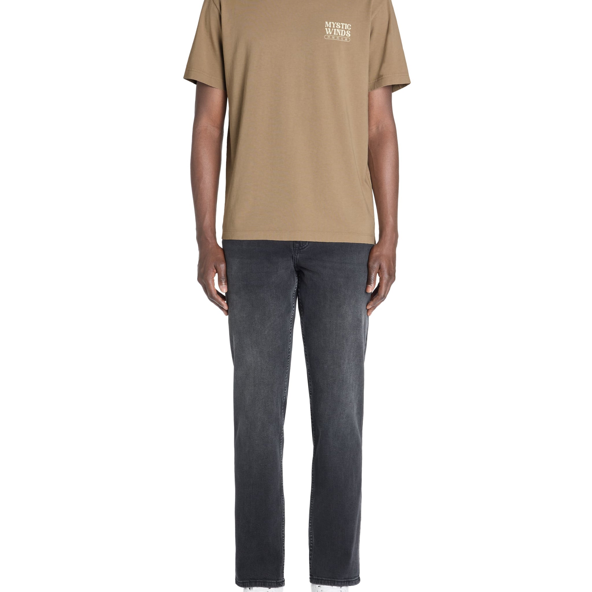 Lemystic Ray Taupe Short Sleeves Tshirt Celio