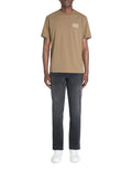 Lemystic Ray Taupe Short Sleeves Tshirt Celio