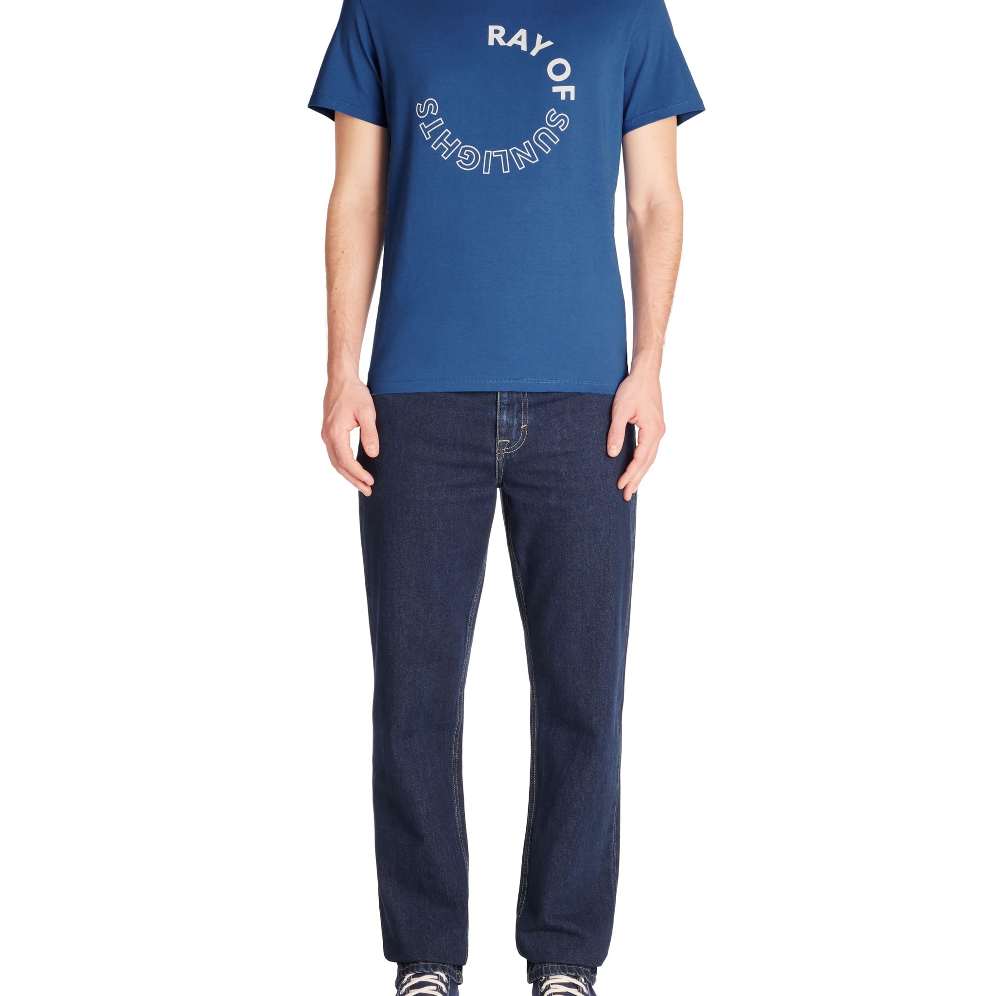 Lerayof Blue Short Sleeves Tshirt Celio