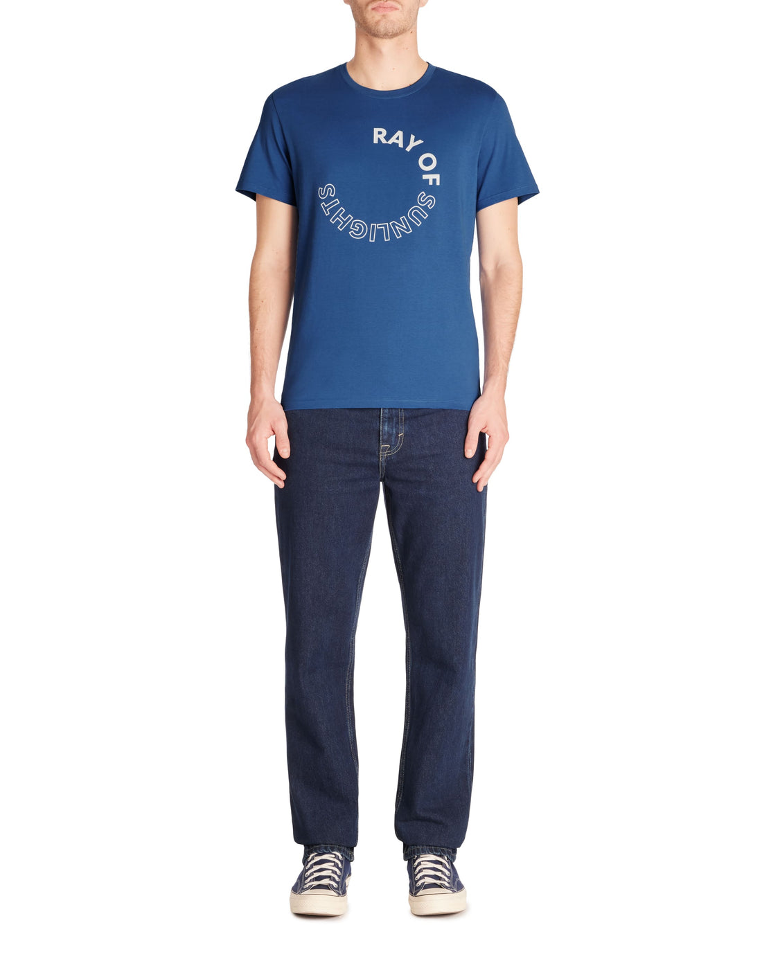 Lerayof Blue Short Sleeves Tshirt Celio