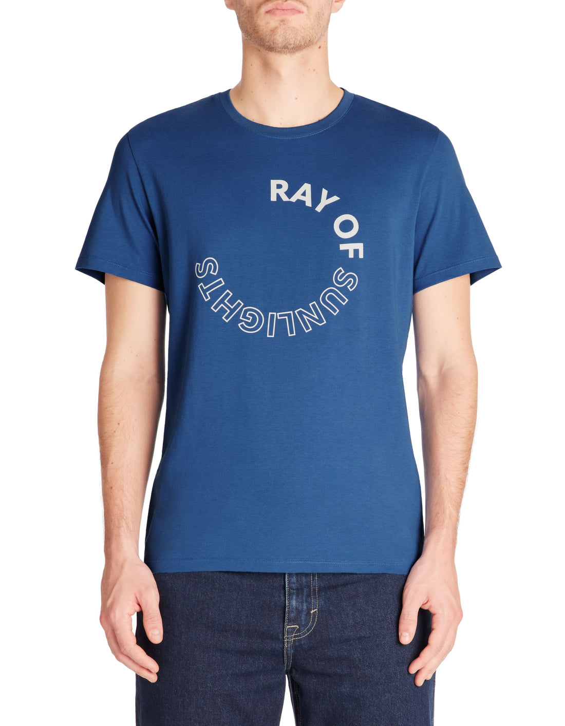 Lerayof Blue Short Sleeves Tshirt Celio
