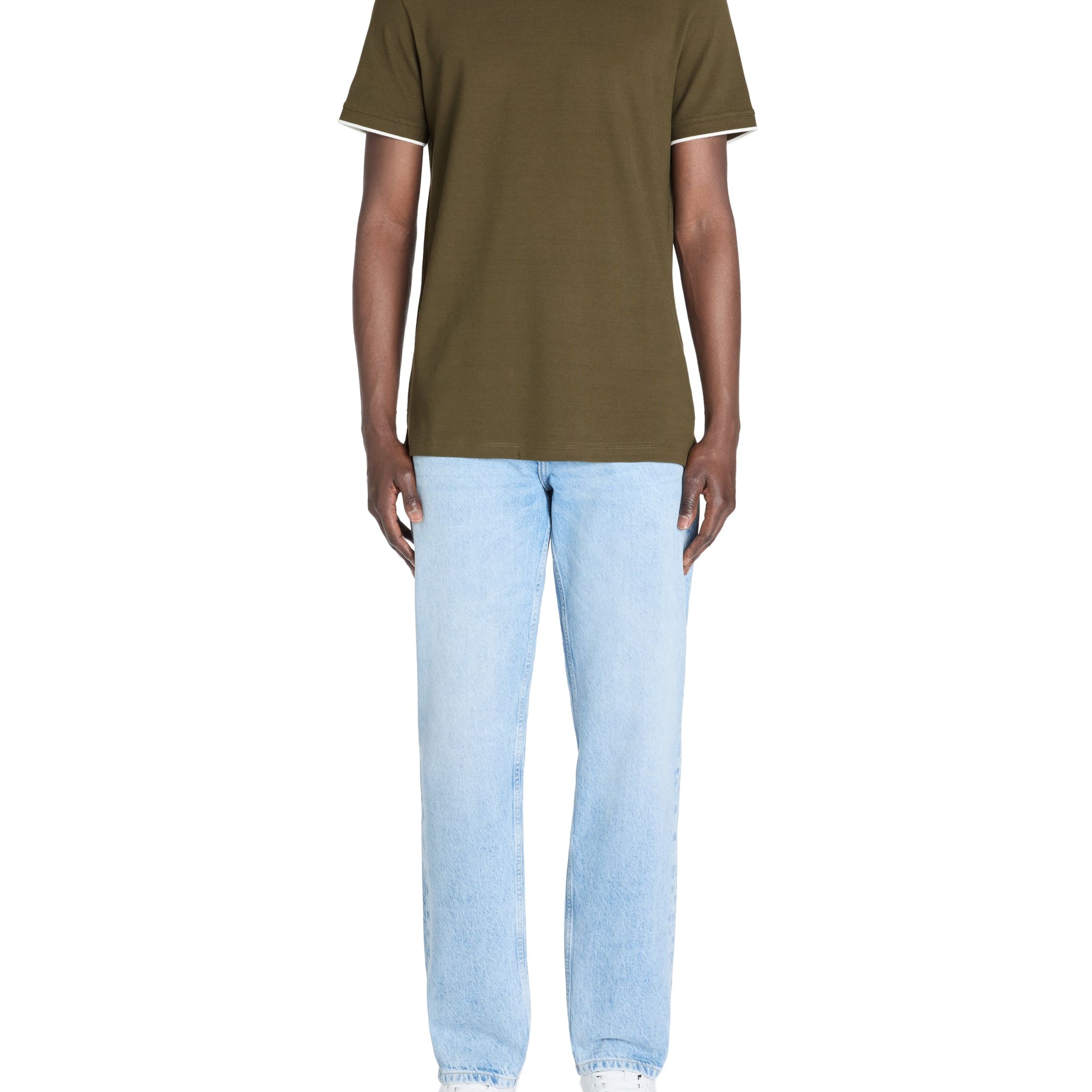 Leteraye Khaki Short Sleeves Tshirt Celio