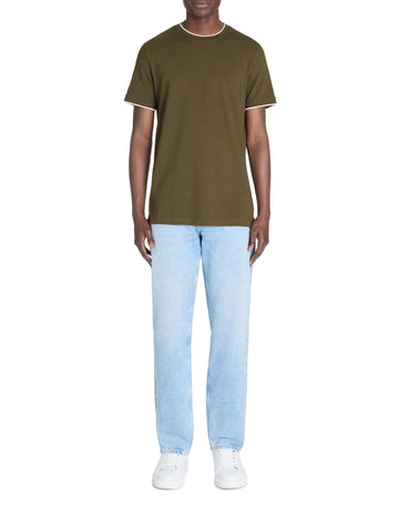 Leteraye Khaki Short Sleeves Tshirt Celio