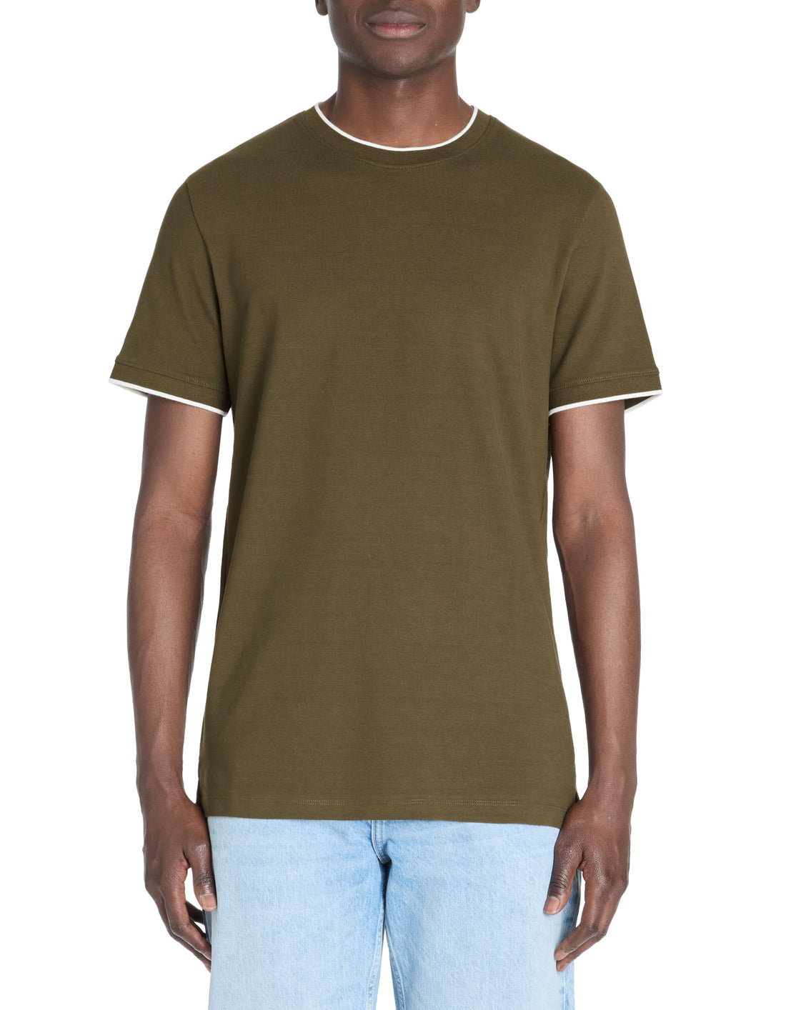 Leteraye Khaki Short Sleeves Tshirt