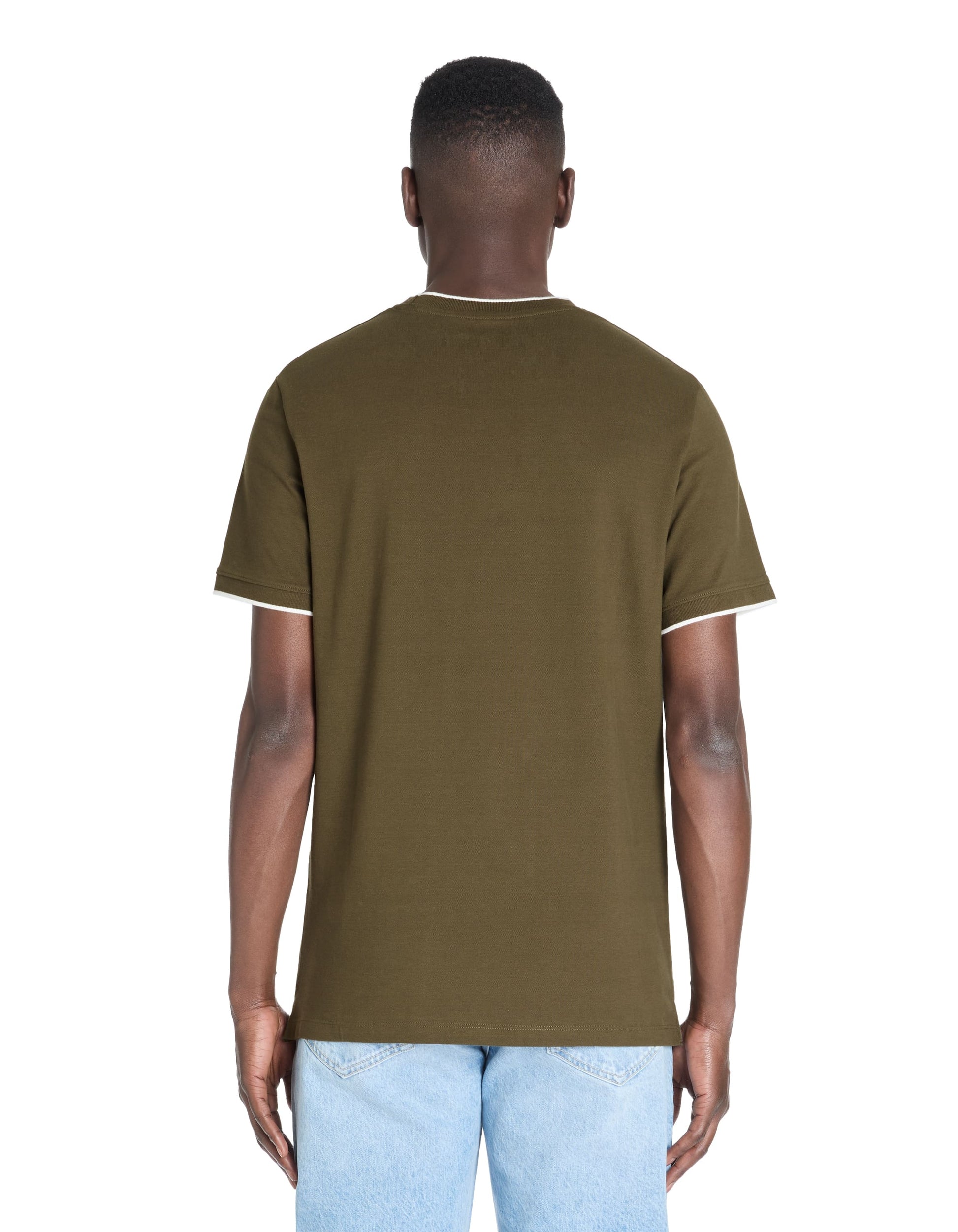 Leteraye Khaki Short Sleeves Tshirt Celio