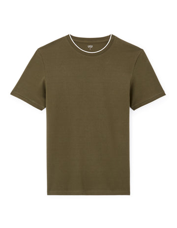 Leteraye Khaki Short Sleeves Tshirt