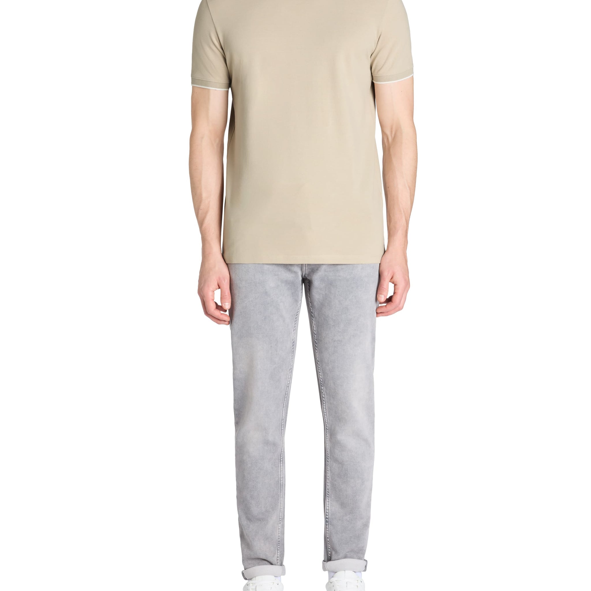 Leteraye Sand Short Sleeves Tshirt Celio