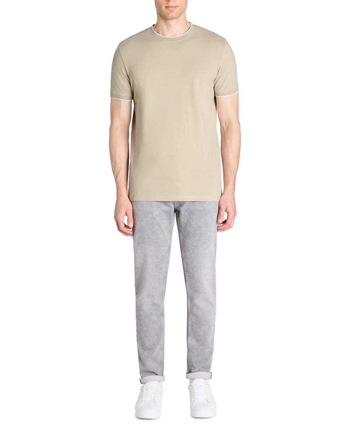 Leteraye Sand Short Sleeves Tshirt Celio