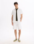 Larustic Ecru Short Sleeves Shirt Celio