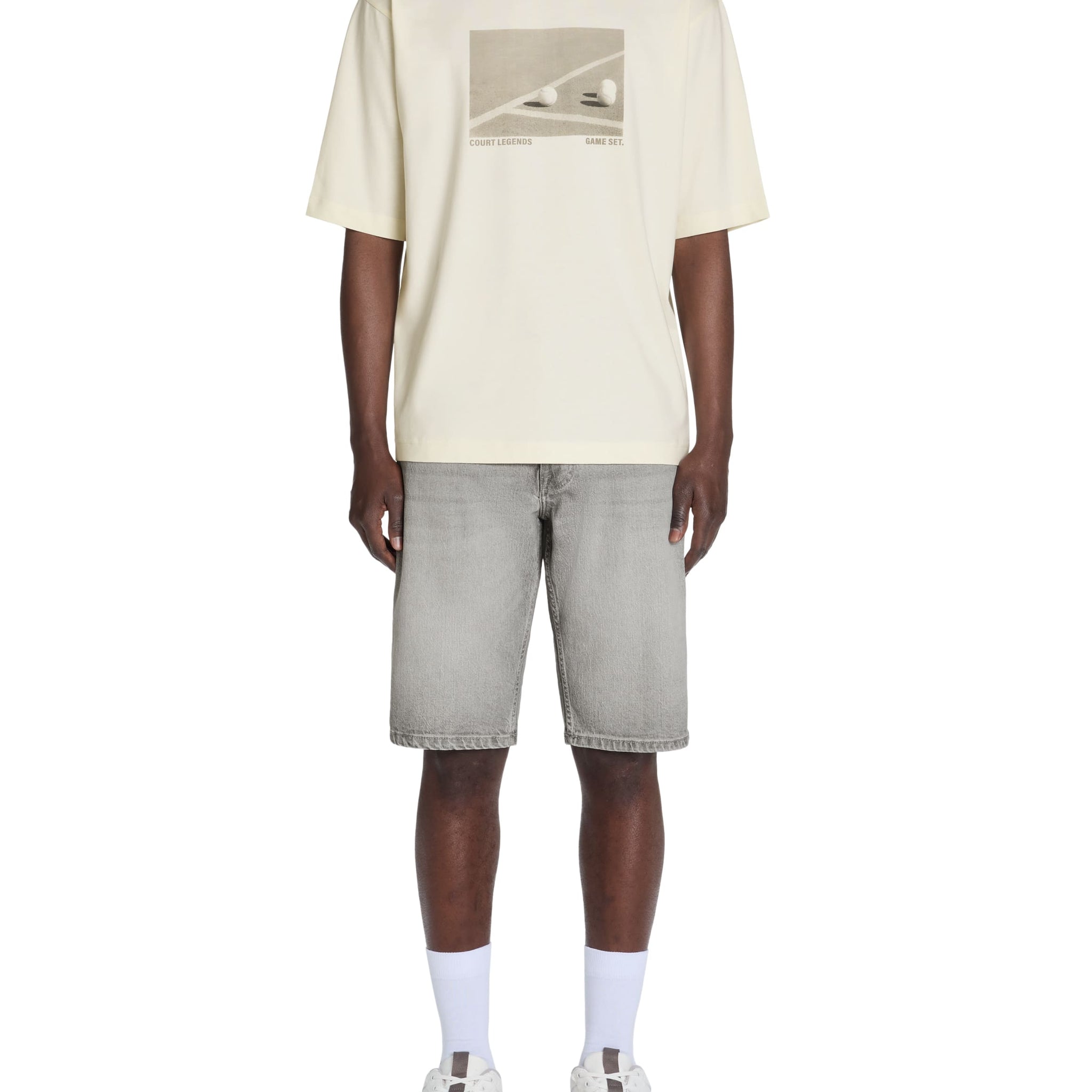 Leclub Off White Short Sleeves Tshirt Celio