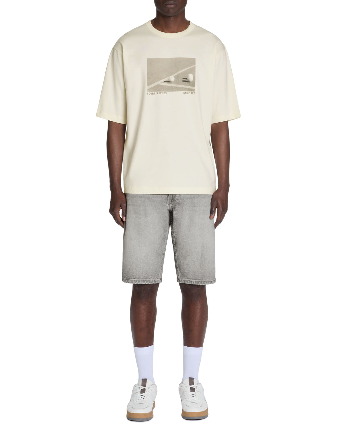 Leclub Off White Short Sleeves Tshirt Celio