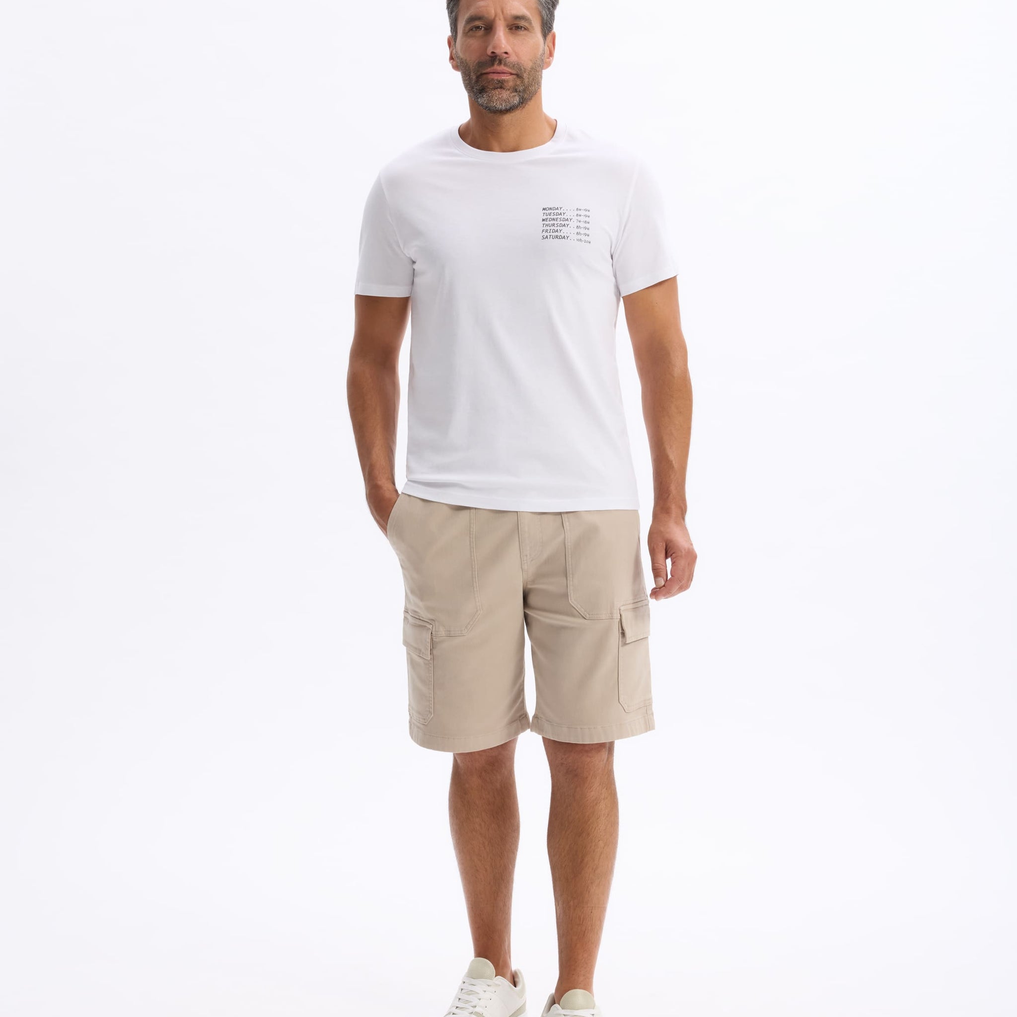 Lecoffee Optical White Short Sleeves Tshirt Celio