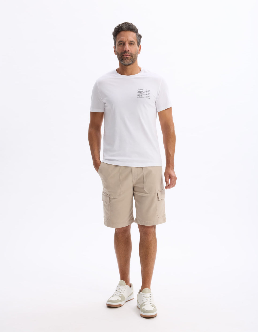 Lecoffee Optical White Short Sleeves Tshirt Celio