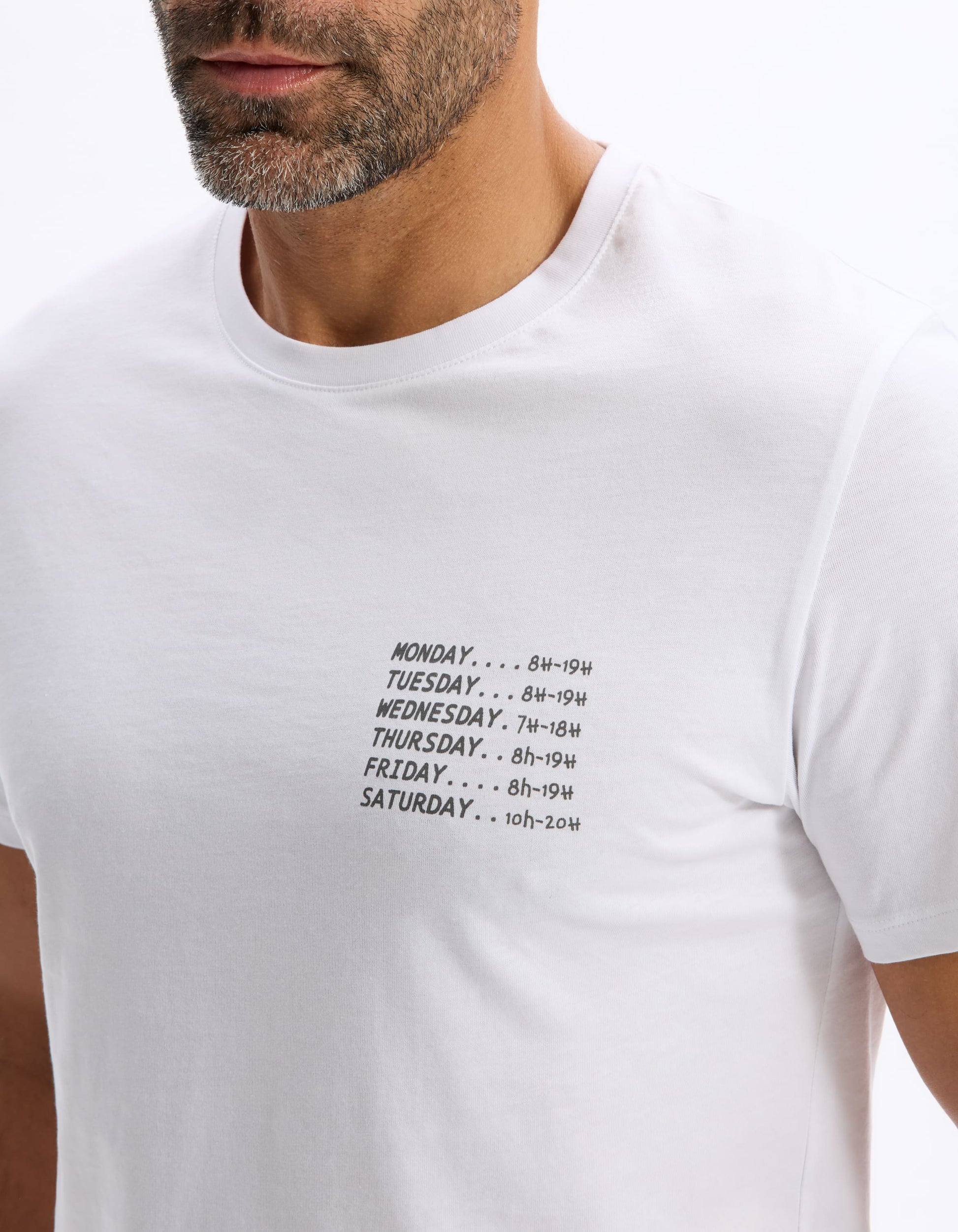 Lecoffee Optical White Short Sleeves Tshirt Celio