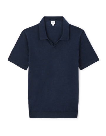 Lecesar Navy Short Sleeves Polo
