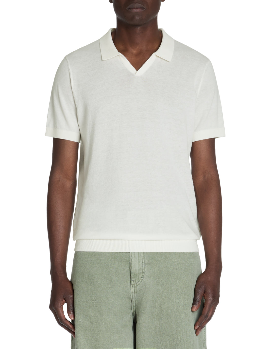 Lecesar Ecru Short Sleeves Polo