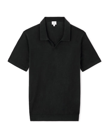 Lecesar Black Short Sleeves Polo