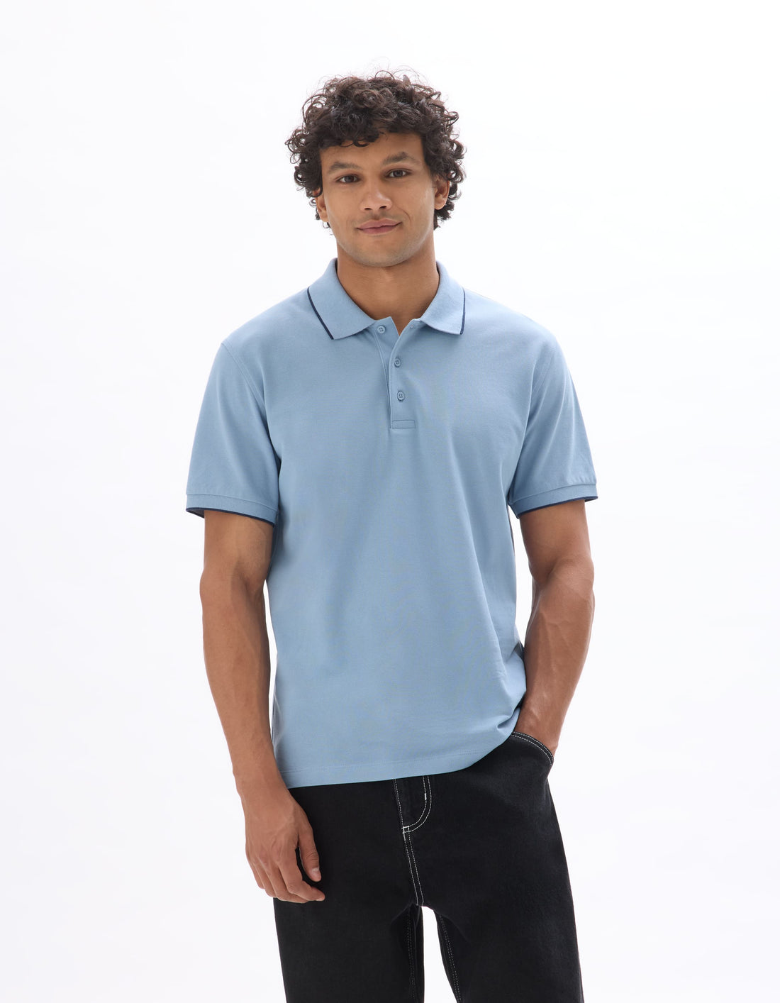 Letaim Light Blue Short Sleeves Polo