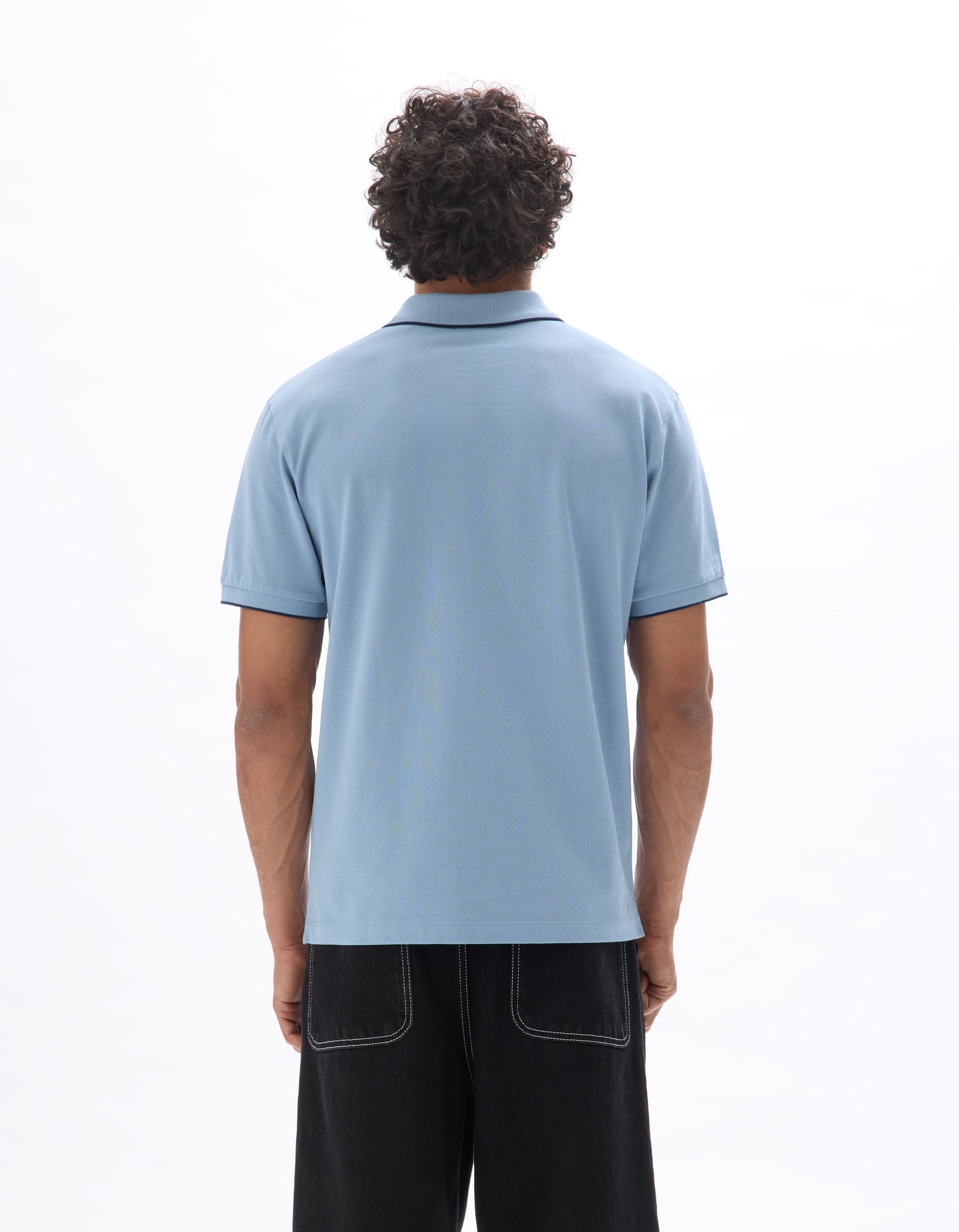 Letaim Light Blue Short Sleeves Polo Celio