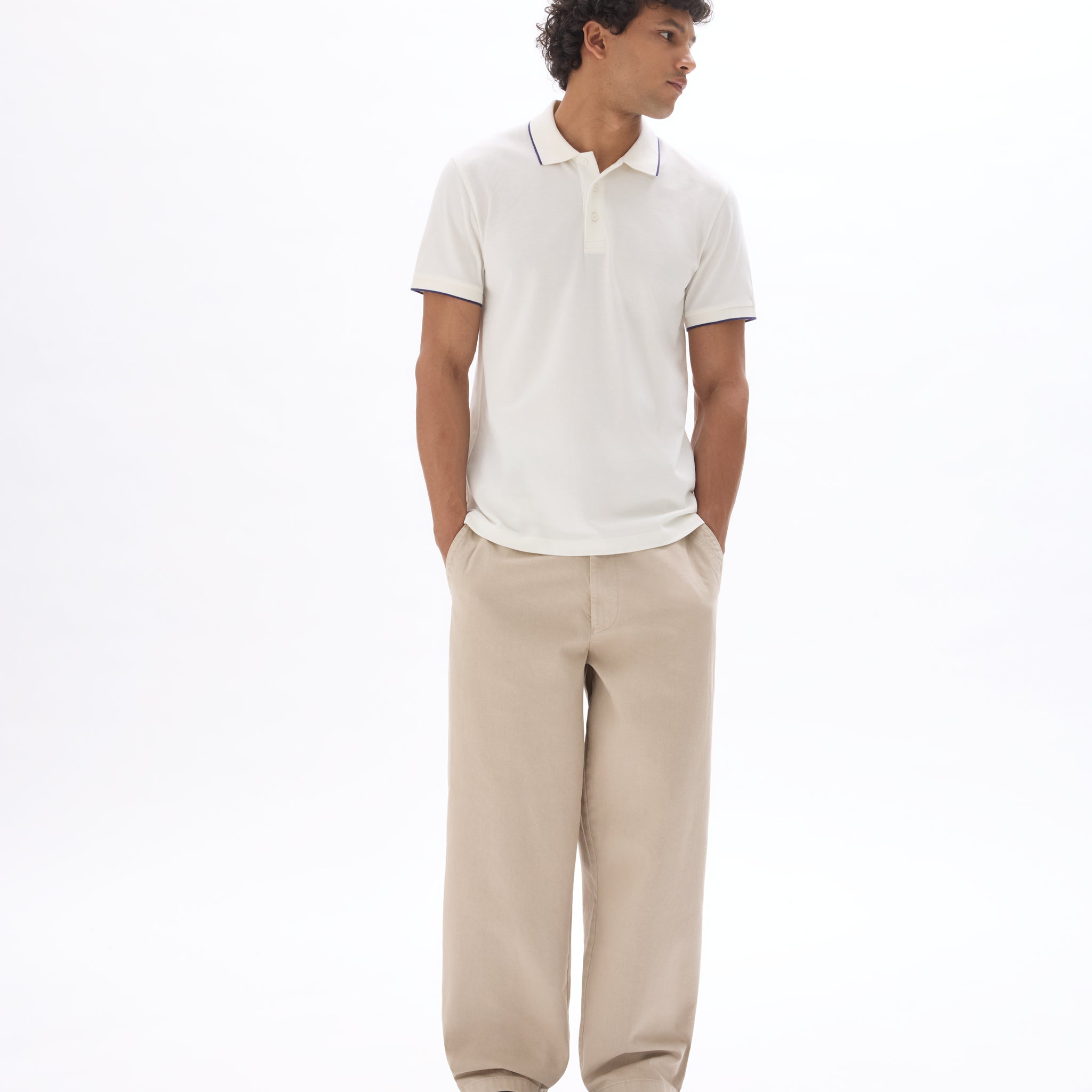 Letaim Ecru Short Sleeves Polo