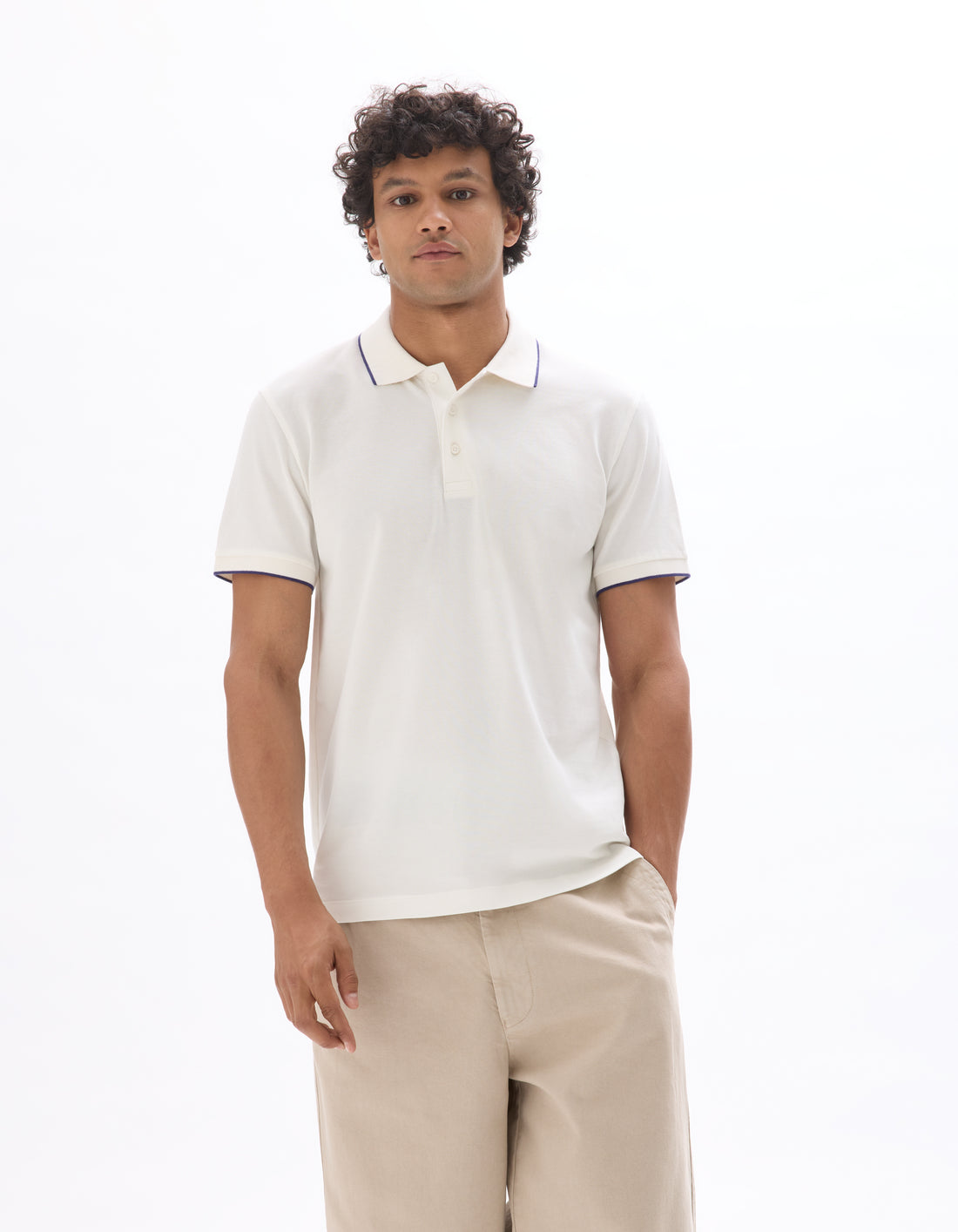 Letaim Ecru Short Sleeves Polo
