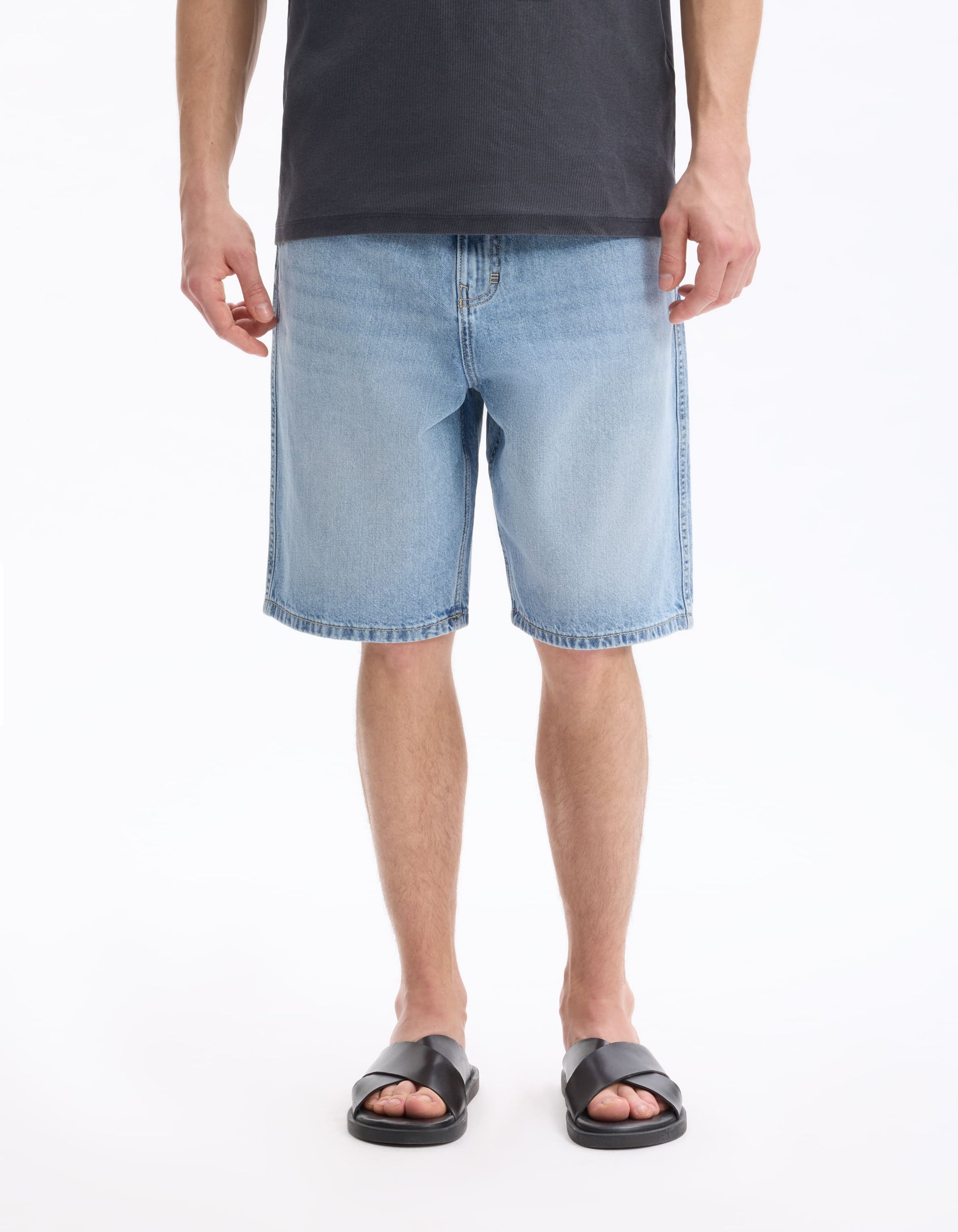Lolargebm Bleached Denim Bermuda Celio