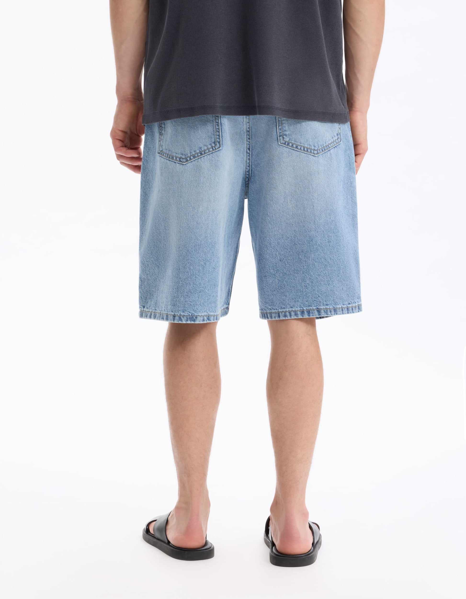 Lolargebm Bleached Denim Bermuda Celio