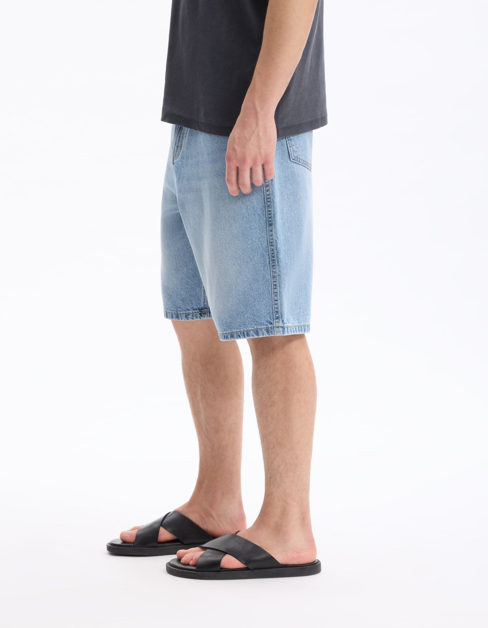 Lolargebm Bleached Denim Bermuda Celio