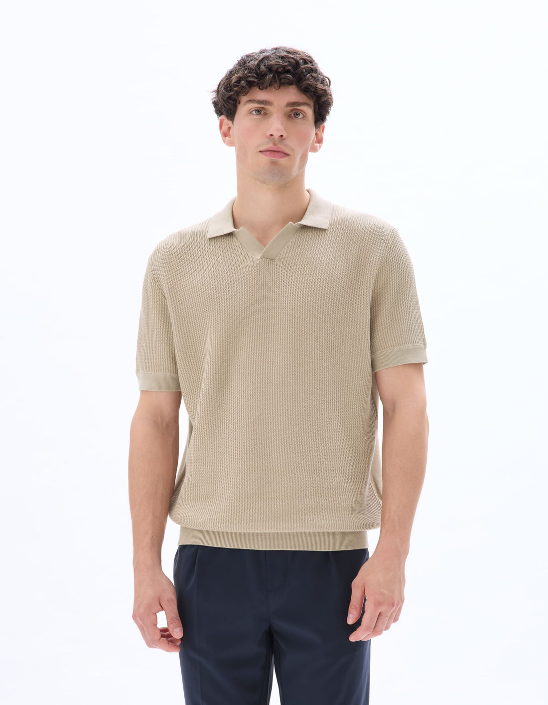 Leyasin Natural Short Sleeves Polo Celio