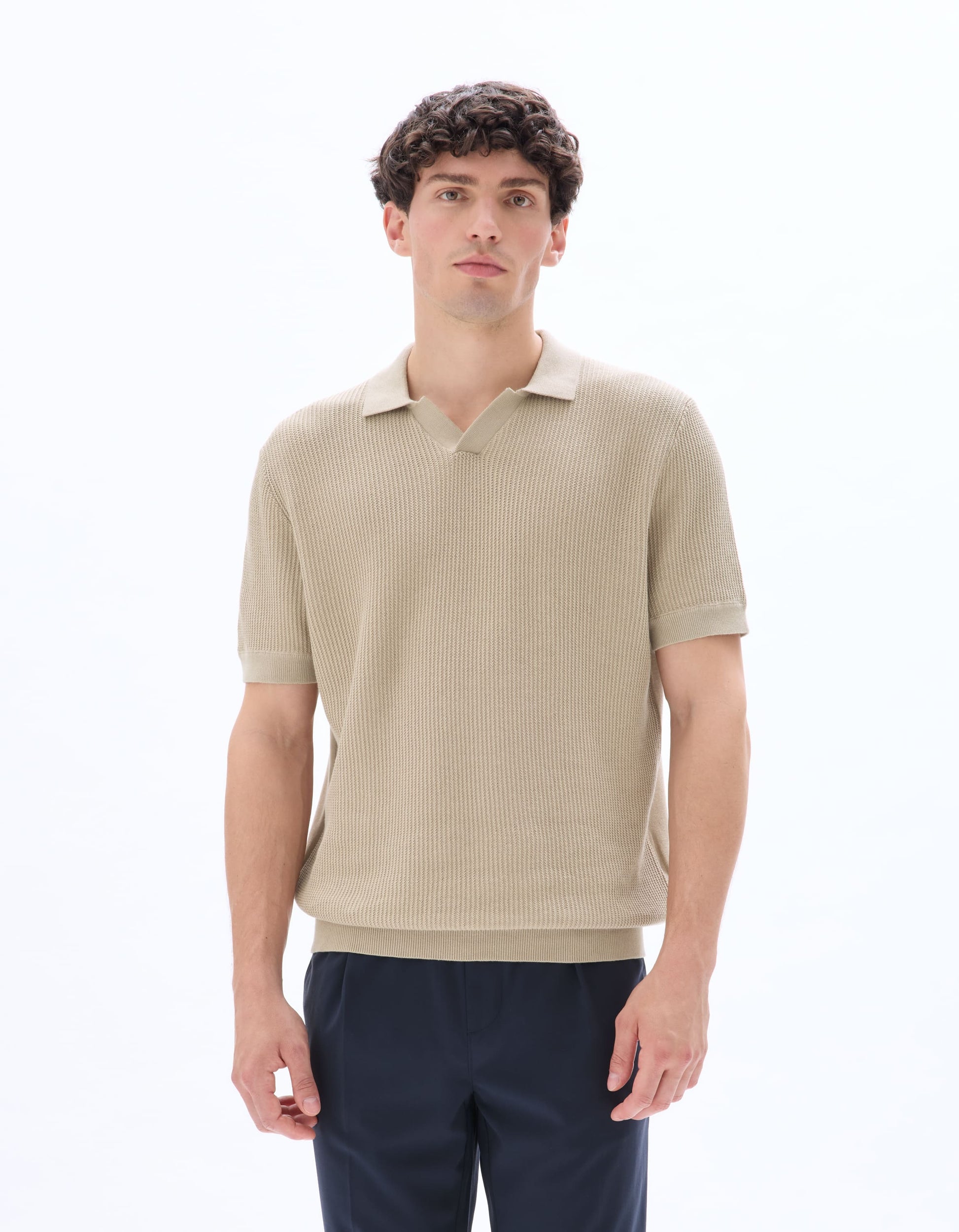 Leyasin Natural Short Sleeves Polo Celio