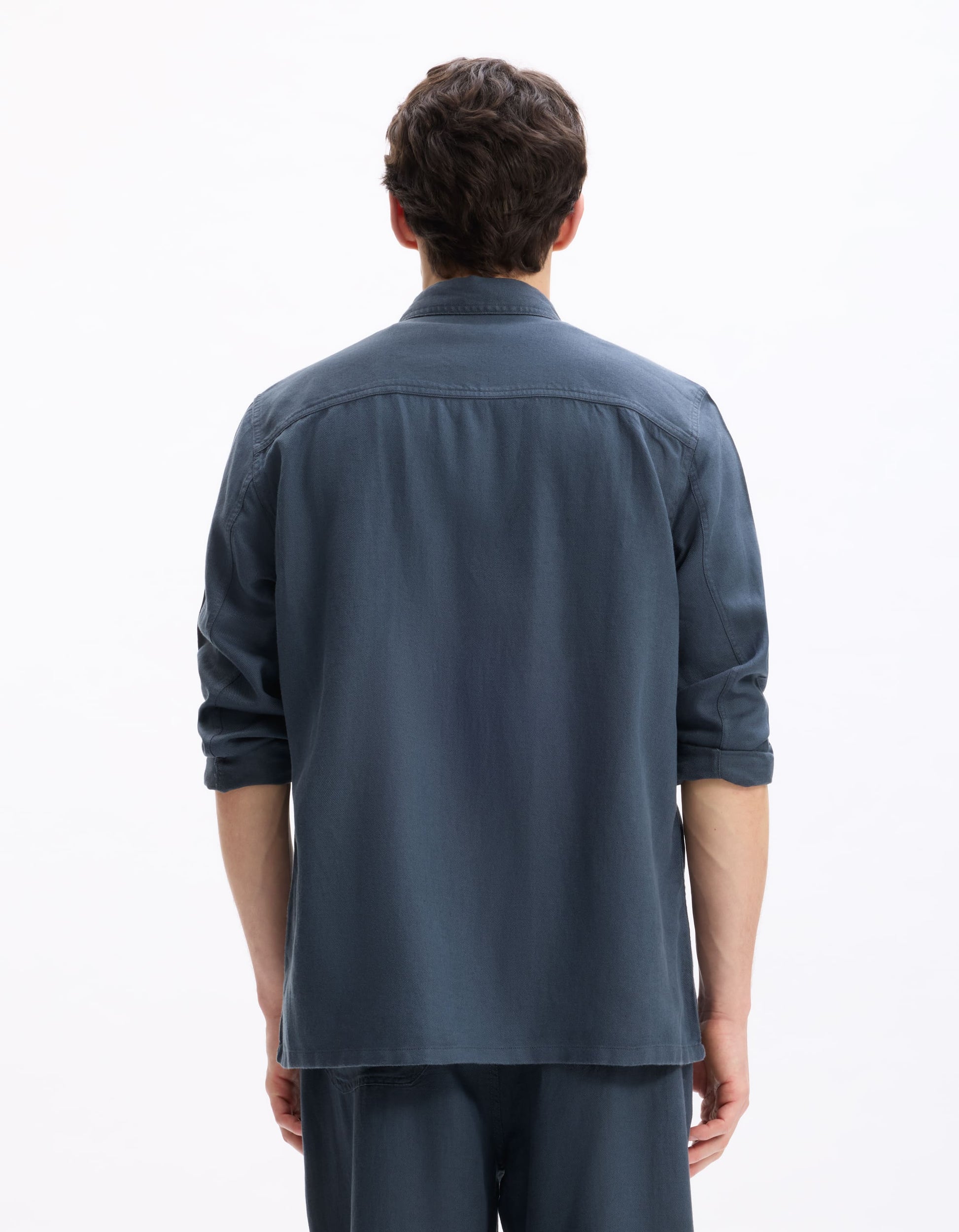 Latenco Navy Long Sleeves Shirt Celio