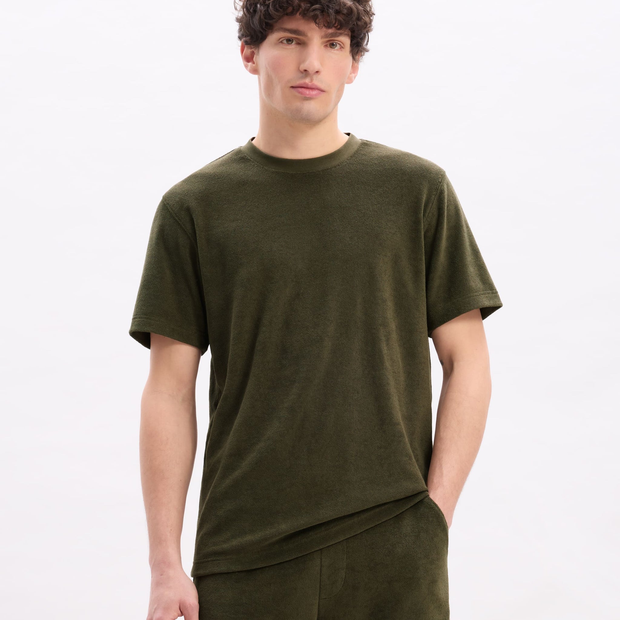 Lespongi Real Khaki Short Sleeves Tshirt Celio
