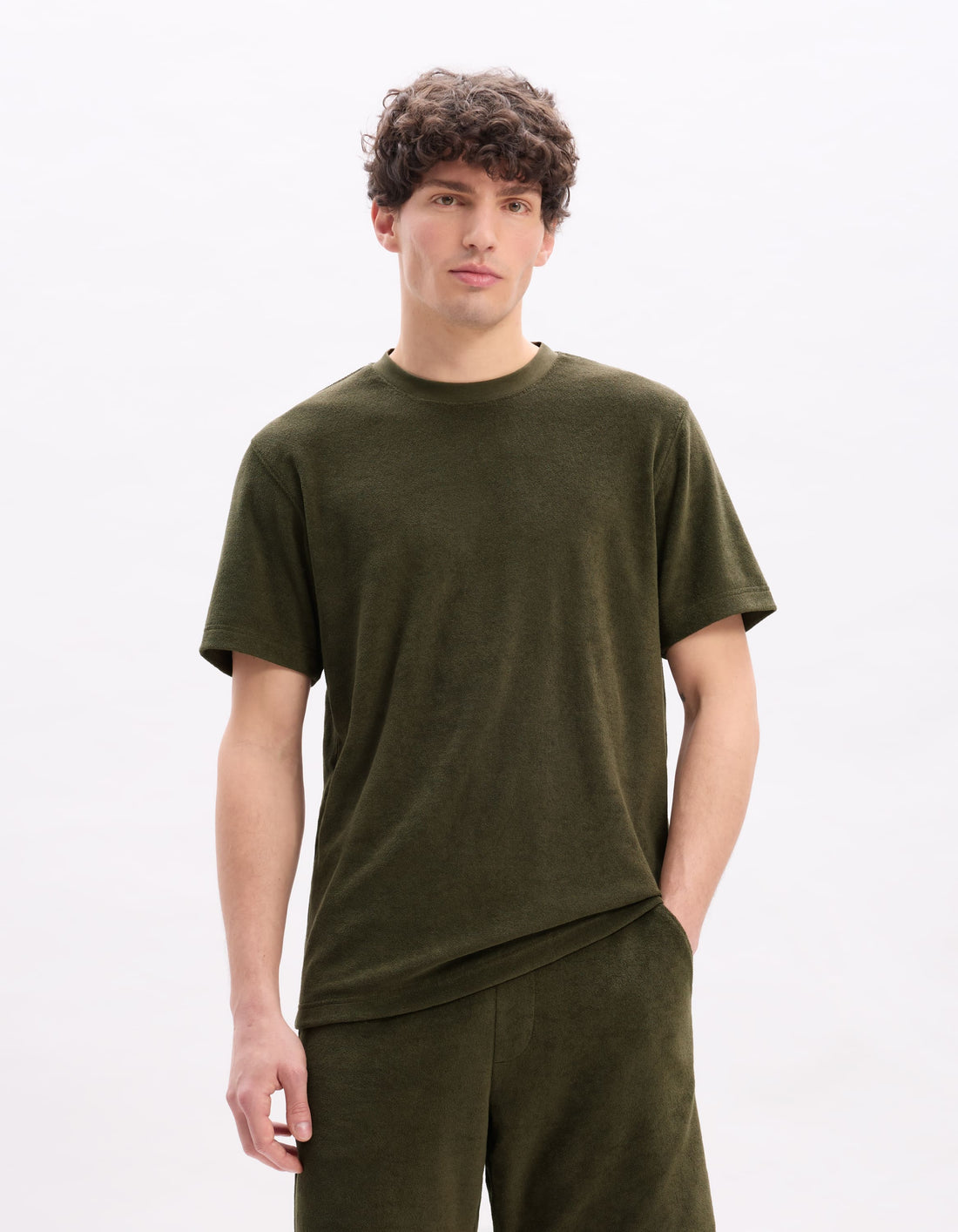 Lespongi Real Khaki Short Sleeves Tshirt Celio