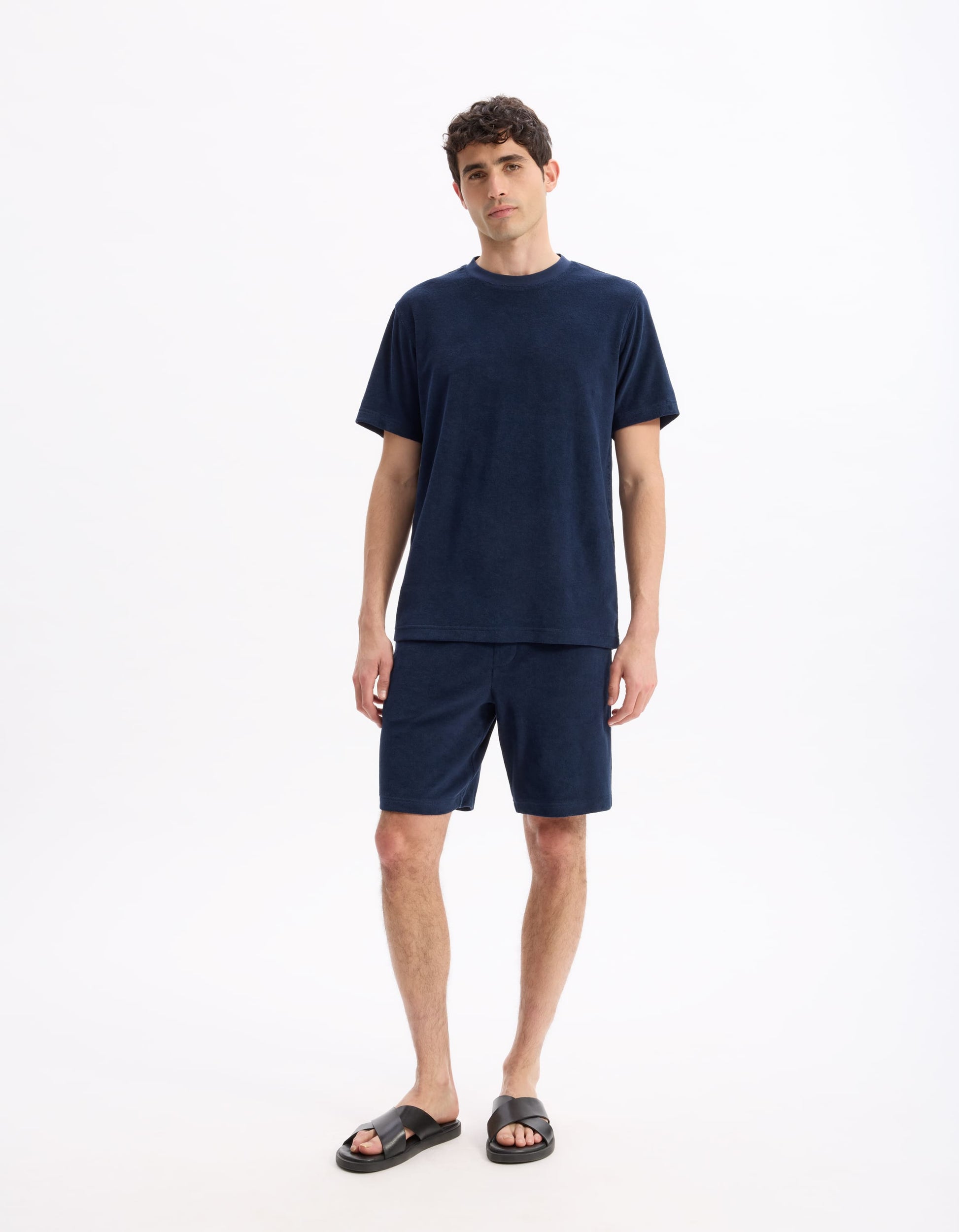 Lespongi Navy Short Sleeves Tshirt Celio