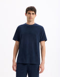 Lespongi Navy Short Sleeves Tshirt Celio